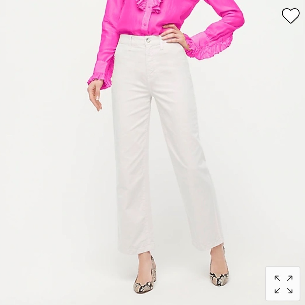 NWT! J. Crew Slim wide-leg pant in washed canvas